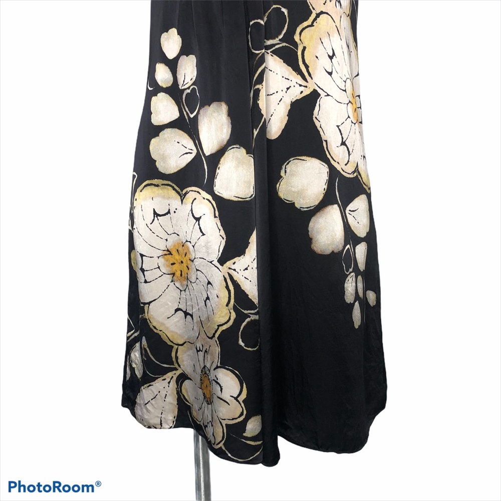 Elie Tahari 100% Silk Black Floral Print Dress - Picture 4 of 15